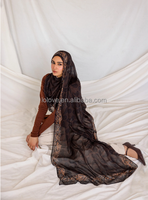 Vela Nouveauté Hijab Châle Léger à Imprimé Floral Numérique Asymétrique en Modal Doux, Rayonne et Viscose Respirant pour Usage Quotidien Ethnique