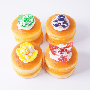 Simulated fruit honey crepe cake quick <b>rebound</b> squeeze decompression toy fake cake home decoration refrigerator magnet - Product Image 5
