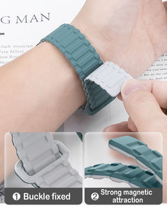 สายนาฬิกาซิลิโคนสองสี XY band 20mm และ22mm สายแม่เหล็กสำหรับนาฬิกา<span class=keywords><strong>5</strong></span> <span class=keywords><strong>4G</strong></span> - Product Image 4