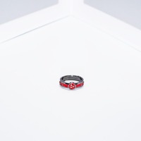 Anime Akatsuki anillo Kakashi Itachi Sharingan ajustable Metal pareja anillo Halloween Cosplay accesorio
