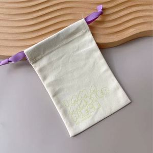 Recycled Cotton <b>Canvas</b> Drawstring Dust Bag for Jewelry Crafts Stickers Candles Photo <b>Frames</b> with Customizable Logo - Product Image 1