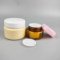 Pot en plastique PET pour crème 30g/50g avec double paroi intérieure et bouchon à vis, emballage cosmétique