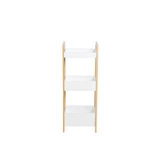 Factory Price Narrow <strong>Slim</strong> Mdf Floor Corner White Wooden Tower Organizer Bathroom Storage <strong>Shelf</strong> - Product Image 2