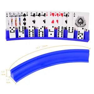 长臂猿ET-108010-2全新设计塑料稳定蓝色扑克牌托盘多米诺架组织者热卖