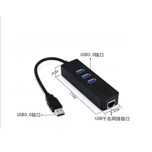 <b>USB</b> 3.0 3 Port Hub With Gigabit <b>Ethernet</b> Adapter Multi Function Lan Adapter High Speed Internet Connection - Product Image 2