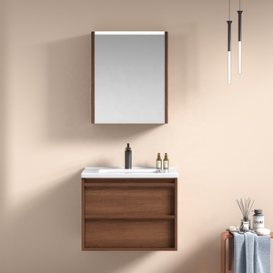 <span class=keywords><strong>Set</strong></span> Mobile da <span class=keywords><strong>Bagno</strong></span> Moderno Sospeso in Multistrato con Lavabo in Ceramica, Specchio a Led e Vano Portaoggetti Impermeabile in Legno - Product Image 6