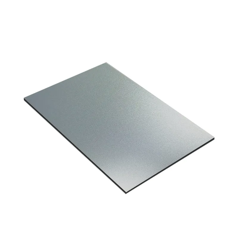 Acp 4mm kalınlığında gümüş gri renk açık yanmaz alüminyum kompozit paneller