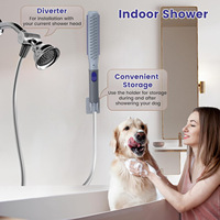 Nouvel Arrivage Offre Spéciale Brosse de Bain pour Animaux en ABS Écologique avec Tête de Douche et Peigne de Massage, Outil de Nettoyage et de Toilettage Multifonctionnel pour Chiens