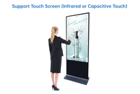 Afficheur publicitaire interactif vertical sur pied 4K avec écran tactile LCD pour affichage numérique (43, 50, 55, 65 pouces)