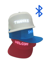 Gorras con Pantalla LED Desplazable, Gorras con Mensajes, Gorra de Béisbol con Logotipo Brillante y Luz LED