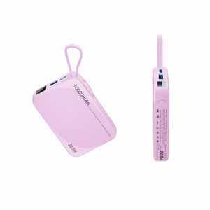 Batería Externa Portátil Mini <span class=keywords><strong>de</strong></span> 10,000mAh con Carga Súper Rápida PD <span class=keywords><strong>de</strong></span> 20W, Cable Integrado y Pantalla Digital, Superventas - Product Image 1