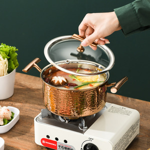 Pentola da Cucina in Acciaio Inox Tri-Ply Stile Americano con Coperchio in Vetro Temperato, Lavabile in Lavastoviglie, Nuovo Design - Product Image 5