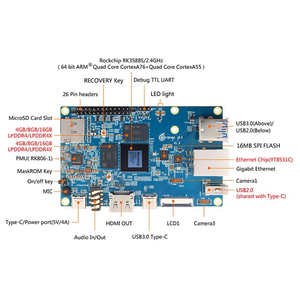 Orange Pi 5 4GB 8GB 16GB RAM Compatible con Video 8K PCIE opcional Adaptador USB WiFi BT <span class=keywords><strong>OPI</strong></span> 5 para computadora de placa única - Product Image 2