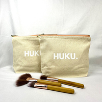 Sac de maquillage en toile personnalisable, prêt à être expédié, faible MOQ, vente en gros, toile de coton pour cadeau de remerciement pour les enseignants