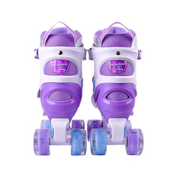 PU Roues Clignotant Patins À Roulettes Chaussures pour Enfants Taille Réglable Haute Qualité Quad Patins Chaussures Patines De 4 Ruedas