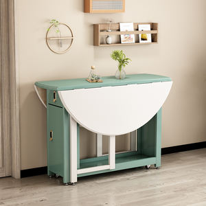 Tavolo da Pranzo Multifunzionale Estensibile per Esterni con Sedie, Pieghevole e Spostabile con Ruote - Product Image 4