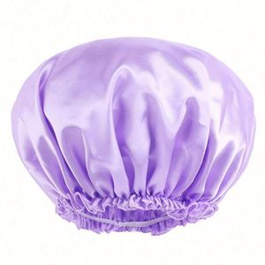 Bonnet de Douche Femme en Satin Imperméable Élastique Réutilisable Extra Large pour la Plage et l'Extérieur – Design Tendance - Product Image 5