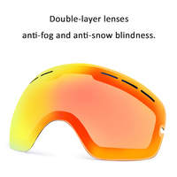 Masque de ski anti-buée à double lentille, personnalisable avec logo, pour adultes, idéal pour les sports de plein air – Vente chaude