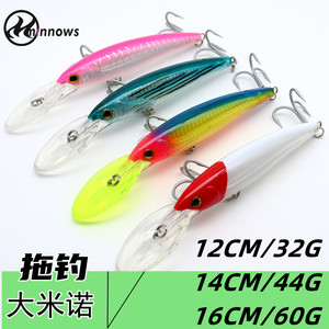 Lebole ABS Big Minnow, leurre de traîne pour maquereau, design <span class=keywords><strong>aiguille</strong></span> verte huile de mer, tailles 16CM/14CM/12CM - Product Image 2