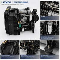 Moteur diesel industriel robuste SCDC LOVOL série 1004, 44-94 kW, 1500/1800 tr/min, 4 cylindres en ligne, 4 temps, pour applications de puissance