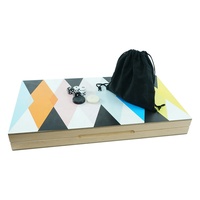 Nouveau jeu de backgammon avec boîte en bois de macaron pour adultes et enfants, jeux de table colorés