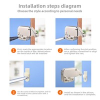 Loquet magnétique invisible pour porte d'armoire en acier, style minimaliste moderne, avec crochet trompe d'éléphant et dispositif de rebond à pression pour ouverture/fermeture