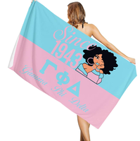 Serviette de plage Sorority Zeta Phi Beta 1920, design moderne personnalisé, vente en gros, tissu doux, idéale pour les vacances d'été