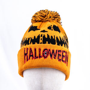 หมวกบีนนี่สำหรับผู้ชายหมวกถักแบบผูกโลโก้สำหรับฤดูหนาว - Product Image 4