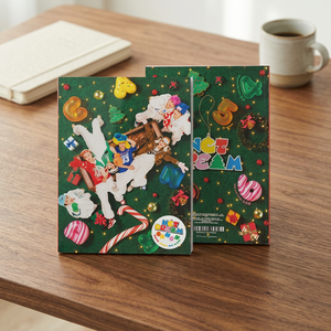 NCT DREAM Winter Special Mini Album Candy Photobook Ver. Couverture verte Pop Music coréenne avec décorations de Noël et photos des membres - Product Image 3