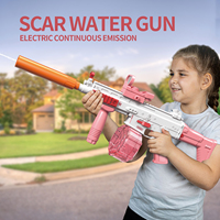Pistola de Agua Eléctrica de Plástico SCAR, Pistola de Agua Potente Unisex, Super Pistola de Agua, Juguete para Niños