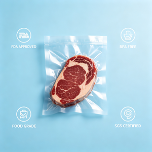 Food Grade <b>Vacuum</b> Packaging <b>Bags</b> BOPA <b>Vacuum</b> Sealer Pouches Custom Logo Side Seal <b>Bags</b> for Meat Fish Pizza - Product Image 1