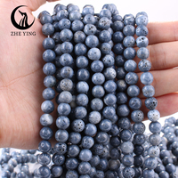 Perles de corail bleu naturel Zhe Ying 6/8/10mm
