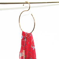 Cintres en métal doré circulaire en forme de S nordique Simple ceinture cravate foulards Hijab cintre organisateur de stockage écharpe cintre
