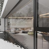 Ventana Vertical Abatible de Aluminio con Doble Acristalamiento, Vidrio Low-E, Aislamiento Térmico, Ahorro de Energía, para Dormitorio o Sótano