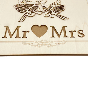 Di alta qualità nuovi regali Souvenir di nozze 20 A4 segni in legno in libro per gli ospiti sposati eccellenti bomboniere Decorative di nozze - Product Image 2