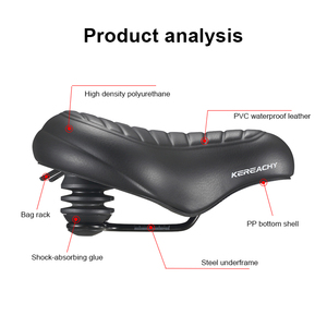 KEREACHY personnalisé <span class=keywords><strong>de</strong></span> haute qualité étanche confortable vide <span class=keywords><strong>selle</strong></span> vélo e-bike double absorption des chocs coussin <span class=keywords><strong>de</strong></span> siège <span class=keywords><strong>de</strong></span> vélo - Product Image 3