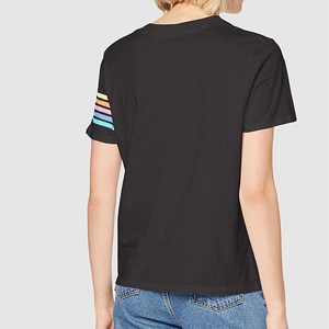 Vente en gros été logo personnalisé graphique grande taille Stock qualité en vrac imprimé surdimensionné Slim <span class=keywords><strong>Fit</strong></span> T-shirts noirs - Product Image 2