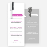 Brosse à cheveux 3D à airbag central One-Key Clean Hair Loss Brosses à cheveux pour femmes Peigne de massage du cuir chevelu Brosse à cheveux autonettoyante