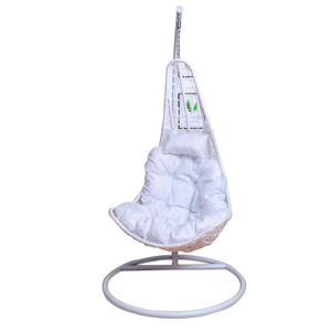 Venta al por mayor de encargo de alta calidad de diseño de moda Hotel jardín adulto marco de metal ratán Patio <span class=keywords><strong>colgante</strong></span> columpio <span class=keywords><strong>silla</strong></span> fría con soporte - Product Image 3