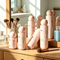 Flacon vaporisateur vide rechargeable rose mat de luxe, à bille, pour parfum, lotion, parfum d'ambiance, spray d'intérieur, personnalisable