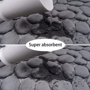 Tapis de bain antidérapant en polyester <span class=keywords><strong>FIGOO</strong></span>, doux et confortable, absorbe bien l'eau, idéal pour la cuisine, la douche, les toilettes, design moderne - Product Image 6