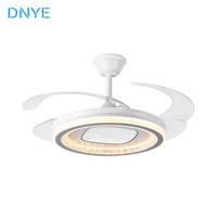Ventilateur de plafond intelligent moderne et minimaliste avec lumière, ventilateur de chambre ultra-silencieux, 6 vitesses, télécommande pour salon et chambre
