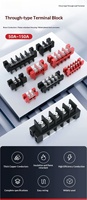 Connecteur ESS 100A 150A 200A de type bloc, borne de puissance à limitation de courant pour batteries au lithium de stockage d'énergie, avec bornes à vis en cuivre