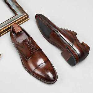 Zapatos de Hombre para Otoño 2025, Nuevos Zapatos de Vestir Formales de Cuero Genuino, Zapatos de Novio para Boda, Estilo Británico, Suela Suave, con Cordones, Tipo Derby - Product Image 4
