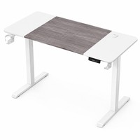 Bureau AOR blanc à grain de bois, silencieux, à mémoire de forme, réglable en hauteur, pour travail assis-debout, ordinateur de bureau, bureau d'apprentissage, vente en gros usine