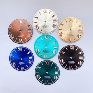 NH35 series Arabic numeral solar pattern text new accessory, 28.5mm stainless steel <b>case</b>, NH35 movement - Product Image 1