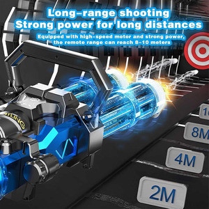 Pistola de Agua Eléctrica de Doble Cañón <span class=keywords><strong>Gatling</strong></span> para Exteriores, Gran Capacidad, Función de Burbujas, Material Plástico, EN71 - Product Image 4