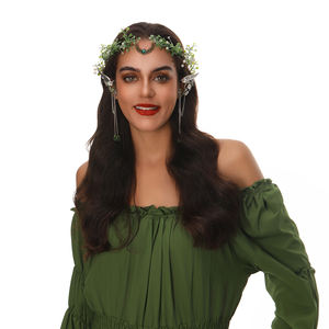 Printemps voyage Photo casque feuille verte <span class=keywords><strong>couronne</strong></span> <span class=keywords><strong>de</strong></span> cheveux verdure <span class=keywords><strong>couronne</strong></span> <span class=keywords><strong>de</strong></span> cheveux accessoires - Product Image 1