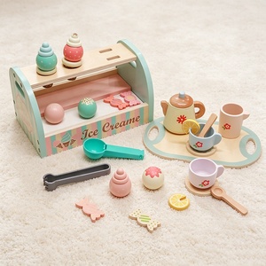 Jouet en bois stand à glaces Montessori, chariot <span class=keywords><strong>de</strong></span> <span class=keywords><strong>jeu</strong></span> d'imitation, <span class=keywords><strong>jeu</strong></span> <span class=keywords><strong>de</strong></span> <span class=keywords><strong>simulation</strong></span> <span class=keywords><strong>de</strong></span> <span class=keywords><strong>cuisine</strong></span>, cadeau d'apprentissage précoce pour enfants - Product Image 4