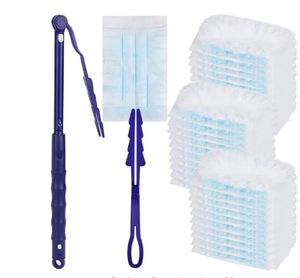 Ds3639 đa bề mặt bụi bàn chải mở rộng Khăn lau bụi cho rèm Trần người hâm mộ tĩnh điện khăn lau bụi với 10PCS dùng một lần nạp - Product Image 3